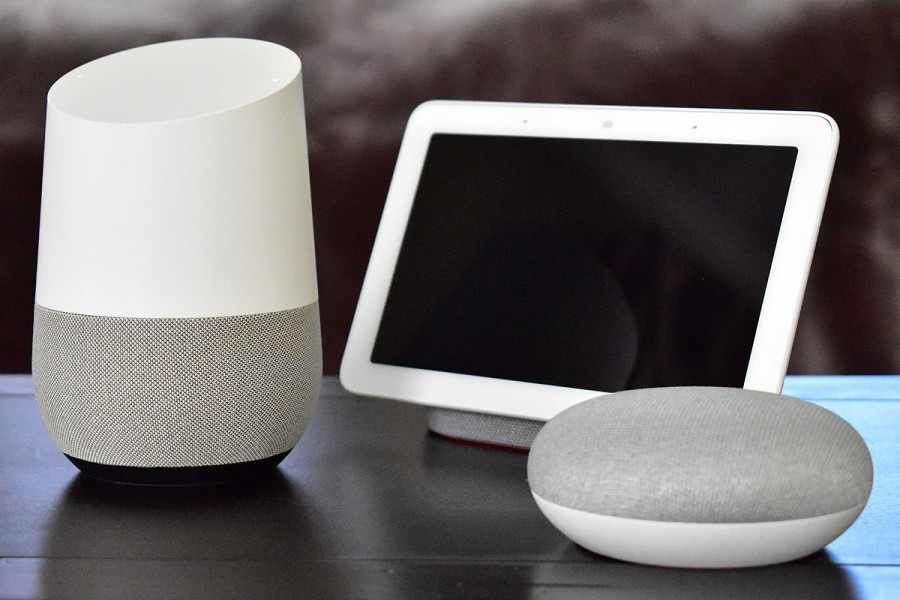 Google - Home - Smart Speaker with Google Assistant - White/Slate Model:HomeSKU:5578849 Rating, 4.5 out of 5 with 11457 reviews
