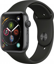 Apple Watch Series 4 (GPS) 44mm Space Gray Aluminum Case with Black Sport Band
