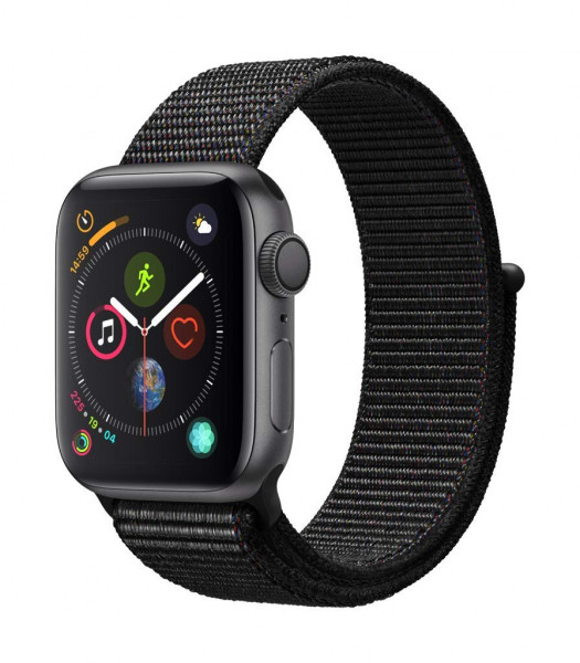 Apple Watch Series 4 (GPS, 40mm) Space Gray Aluminium Case with Black Sport Loop
