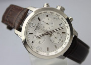 TISSOT PRC 200 Chronograph Silver Dial Brown Leather Men's Watch
