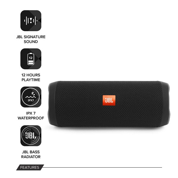 JBL - Flip 4 Portable Bluetooth Speaker