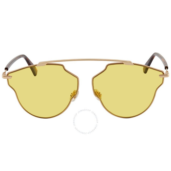 DIOR Yellow Solid Aviator Unisex Sunglasses DIORSOREALPOP 000/HO 59