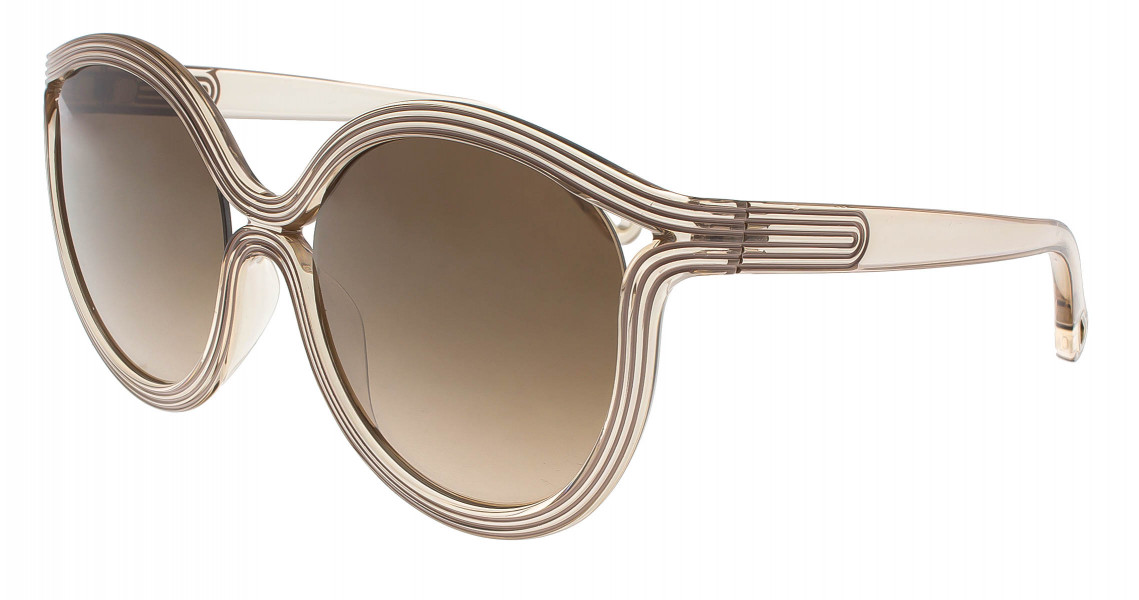 CHLOE Brown Gradient Round Sunglasses CE738S 264