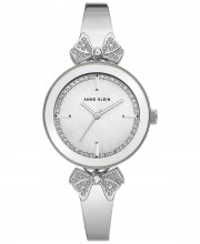 Anne Klein Women's Silver-Tone Bangle Bracelet Watch 31mm