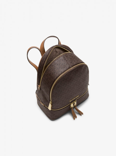 MICHAEL KORS Rhea Medium Logo Print Backpack - Brown