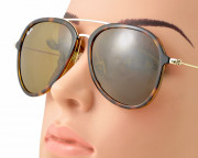 RAY BAN Light Brown Gradient Aviator Sunglasses
