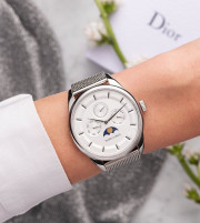 Venice Moonphase Silver Mesh