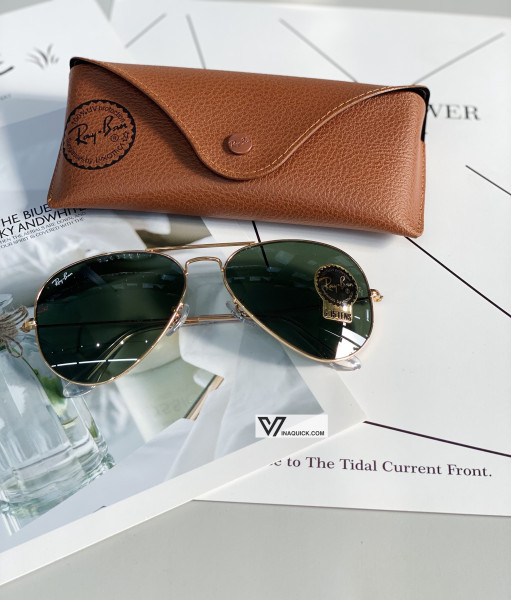 RAY BAN Aviator 58mm Classic Green Sunglasses