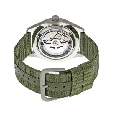 SEIKO 5 Sport Automatic Khaki Green Canvas Men's Watch