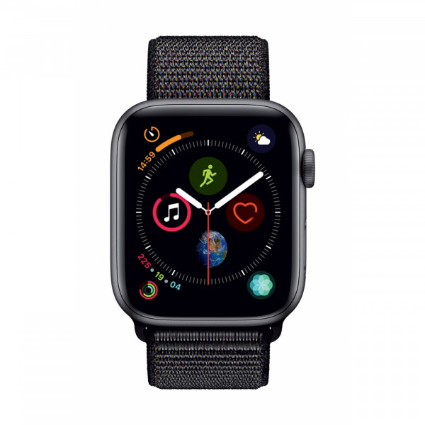 Apple Watch Series 4 (GPS, 40mm) Space Gray Aluminium Case with Black Sport Loop